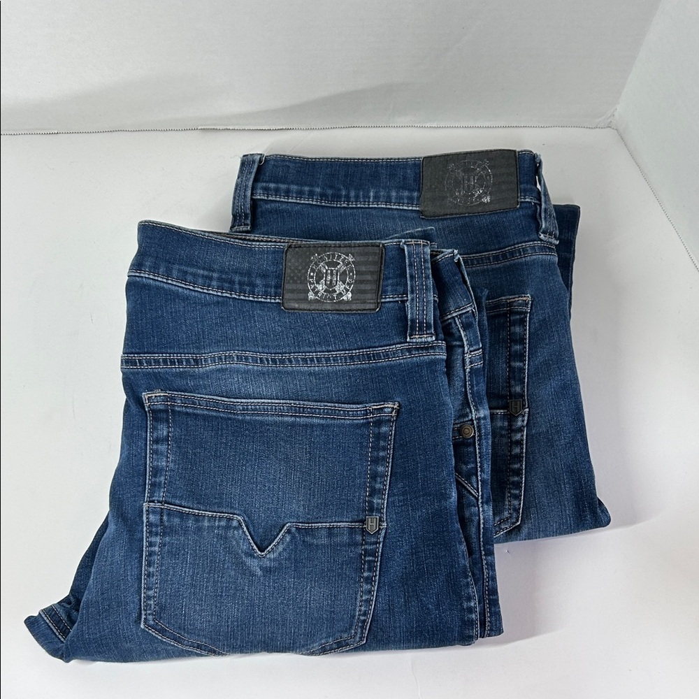 Lot of 2 Howitzer Patriot Manufacturing Co. Men's Blue Denim Jeans (38x34)